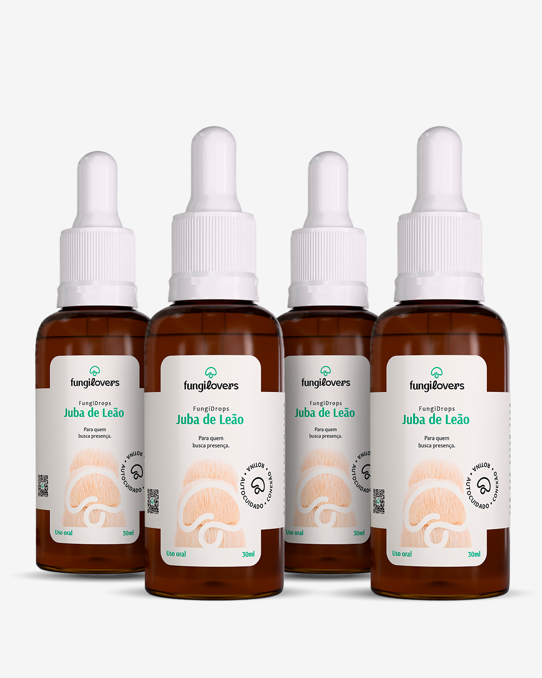 Kit 4 Extratos Jubas de Leão - Hericium erinaceus
